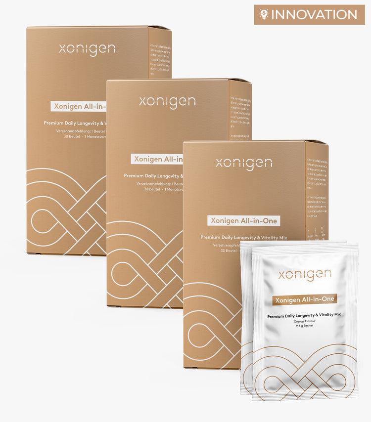 3 x All-in-One – Täglicher Longevity & Vitality-Mix