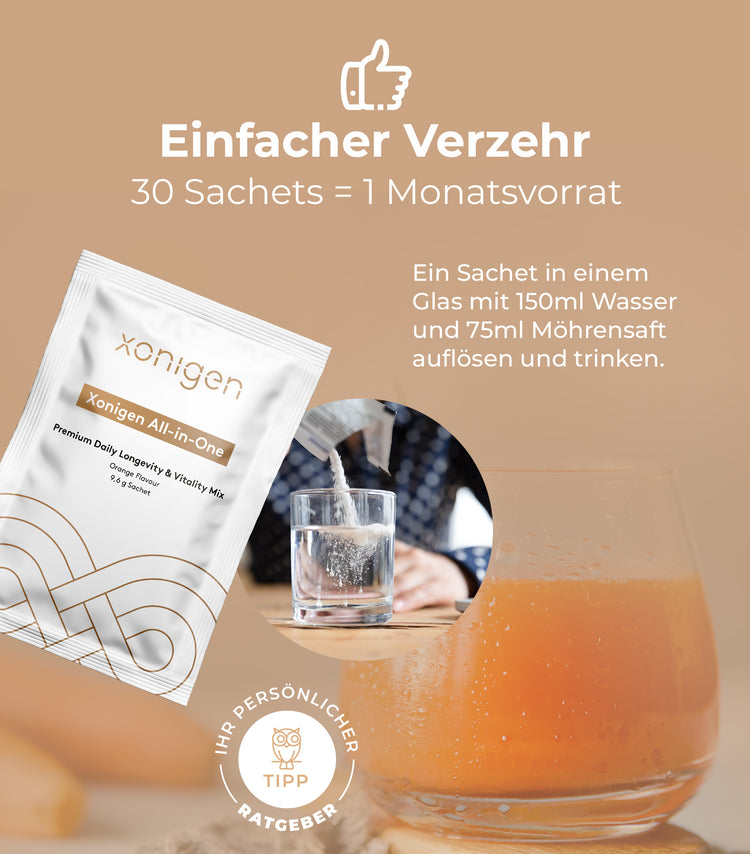 3 x All-in-One – Täglicher Longevity & Vitality-Mix