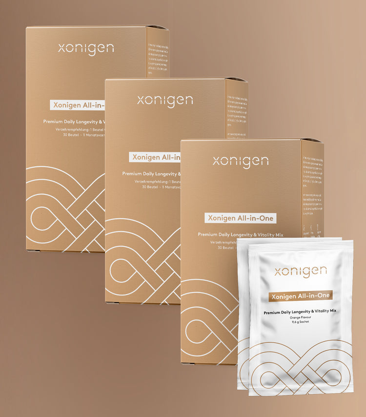 3 x All-in-One – Täglicher Longevity & Vitality-Mix