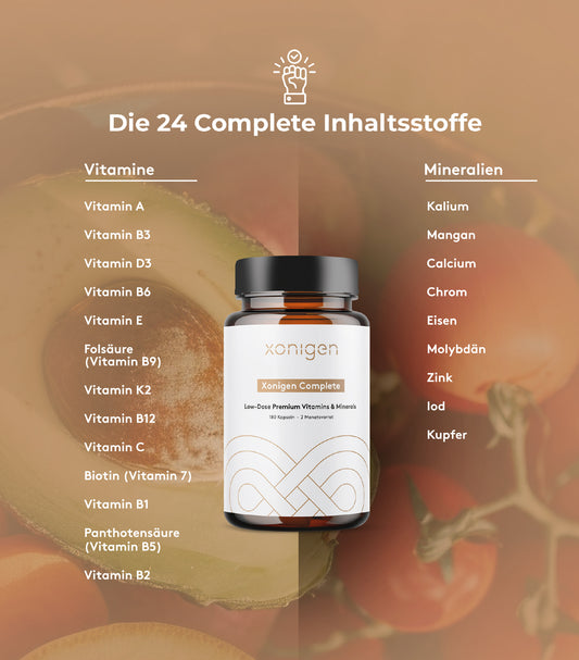3 x Complete – Niedrig dosierter Multivitamin-Komplex